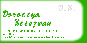 dorottya weiszman business card